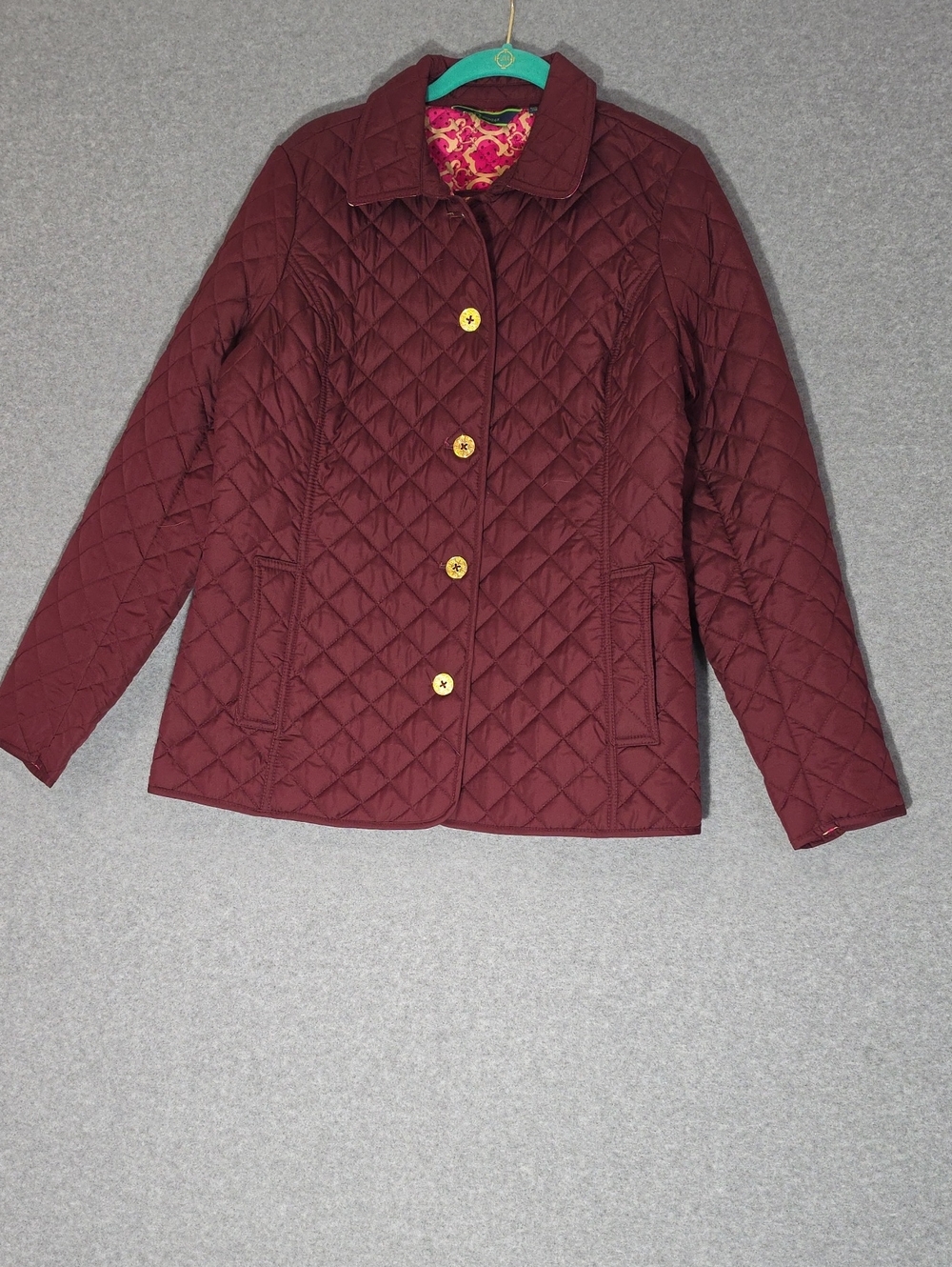 Women's Quilted Burgundy Jacket
